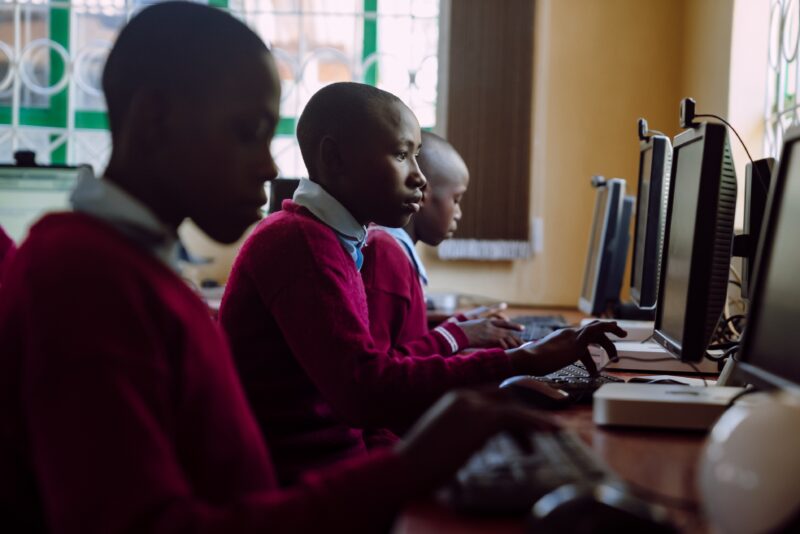 Learners in a classroom in Kenya.